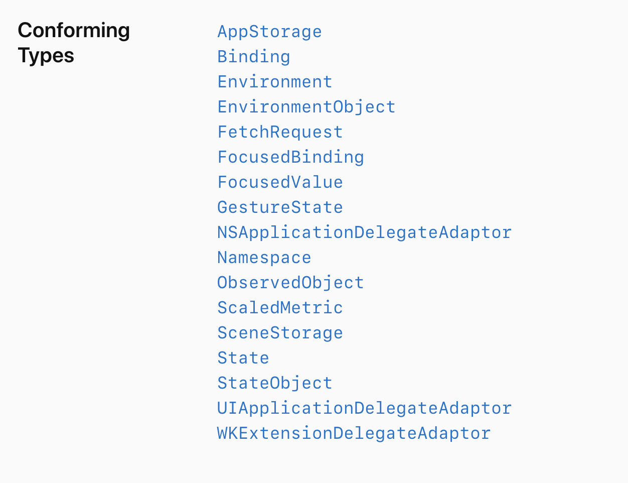 conformingTypes